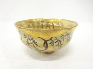 文月和香造　金彩色絵　柳　茶碗